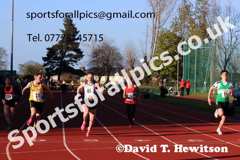 75 metres, 2024 NEGP 1, Monkton Stadium, Jarrow. Photo: David T. Hewitson/Sports for All Pics